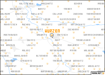 map of Wurzen