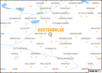 map of Wüstewohlde