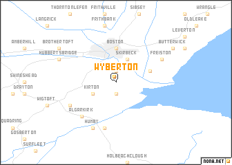 map of Wyberton