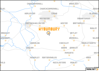 map of Wybunbury