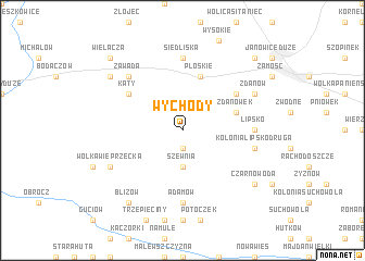 map of Wychody