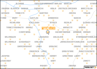 map of Wycinki