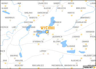 map of Wycinki