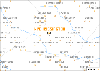 map of Wyck Rissington