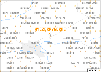 map of Wyczerpy Górne