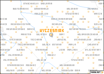 map of Wycześniak