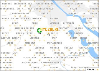 map of Wyczółki