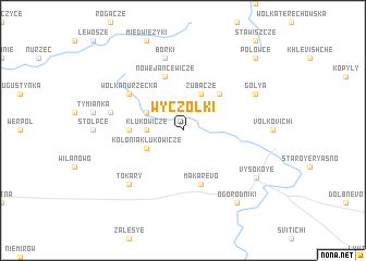 map of Wyczółki