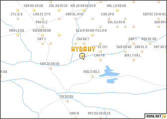 map of Wydawy