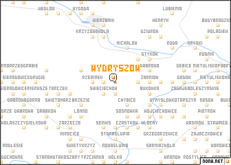 map of Wydryszów