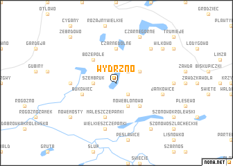 map of Wydrzno