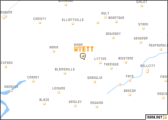 map of Wyett