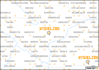 map of Wygiełzów