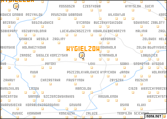 map of Wygiełzów