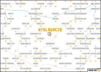 map of Wyglądacze