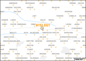 map of Wyględy