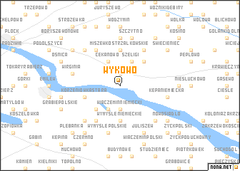 map of Wykowo