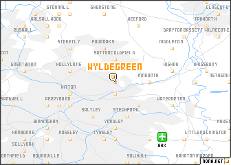 map of Wylde Green