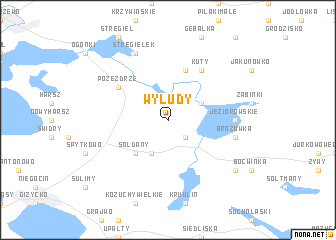 map of Wyłudy