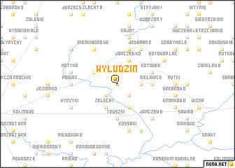 map of Wyłudzin
