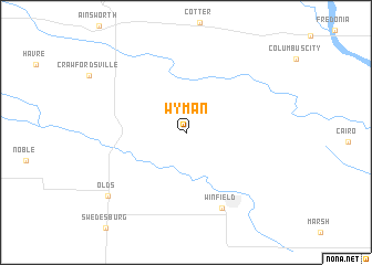 map of Wyman