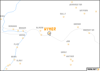 map of Wymer