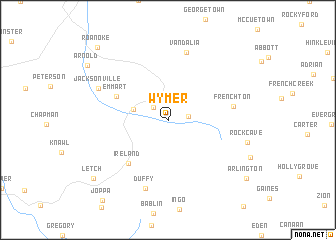 map of Wymer