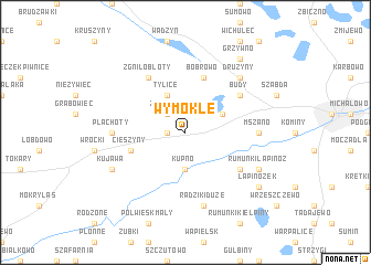 map of Wymokłe