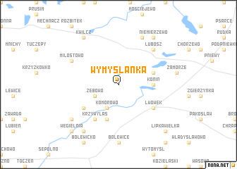 map of Wymyślanka