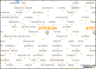 map of Wymysłów