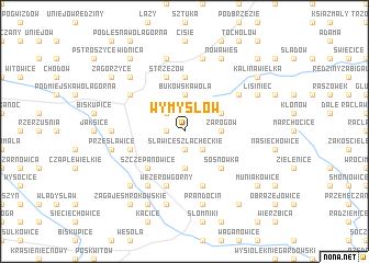 map of Wymysłów
