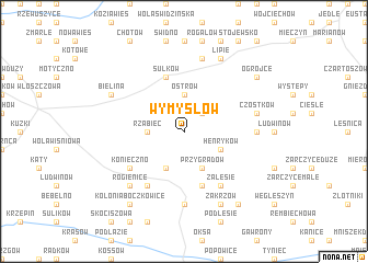 map of Wymysłów