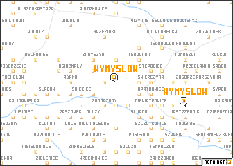 map of Wymysłów