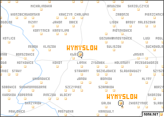 map of Wymysłów