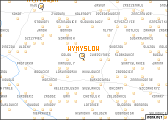 map of Wymysłów