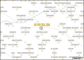 map of Wymysłów