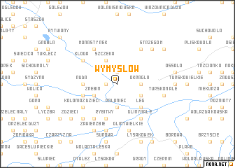 map of Wymysłów