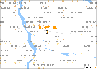 map of Wymysłów