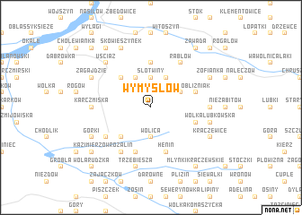 map of Wymysłów