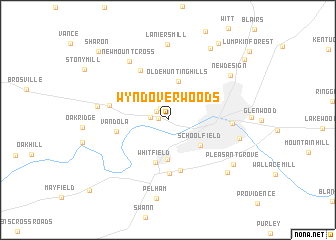 map of Wyndover Woods