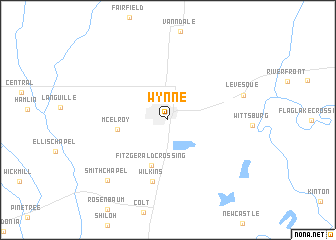 map of Wynne