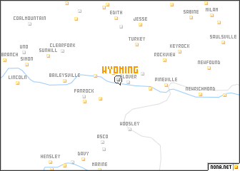 map of Wyoming