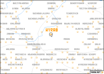 map of Wyrąb