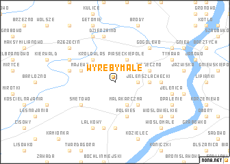 map of Wyręby Małe