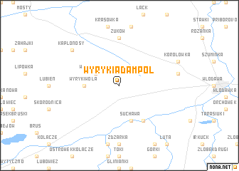 map of Wyryki Adampol