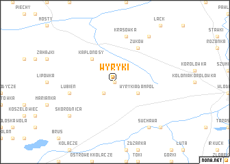 map of Wyryki