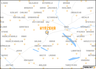 map of Wyrzeka