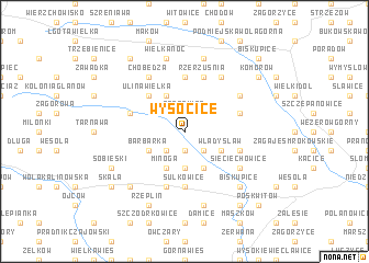 map of Wysocice