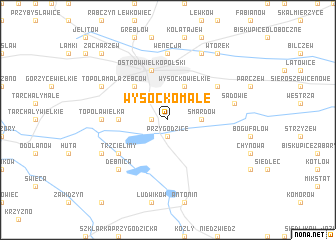 map of Wysocko Małe