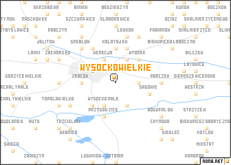 map of Wysocko Wielkie